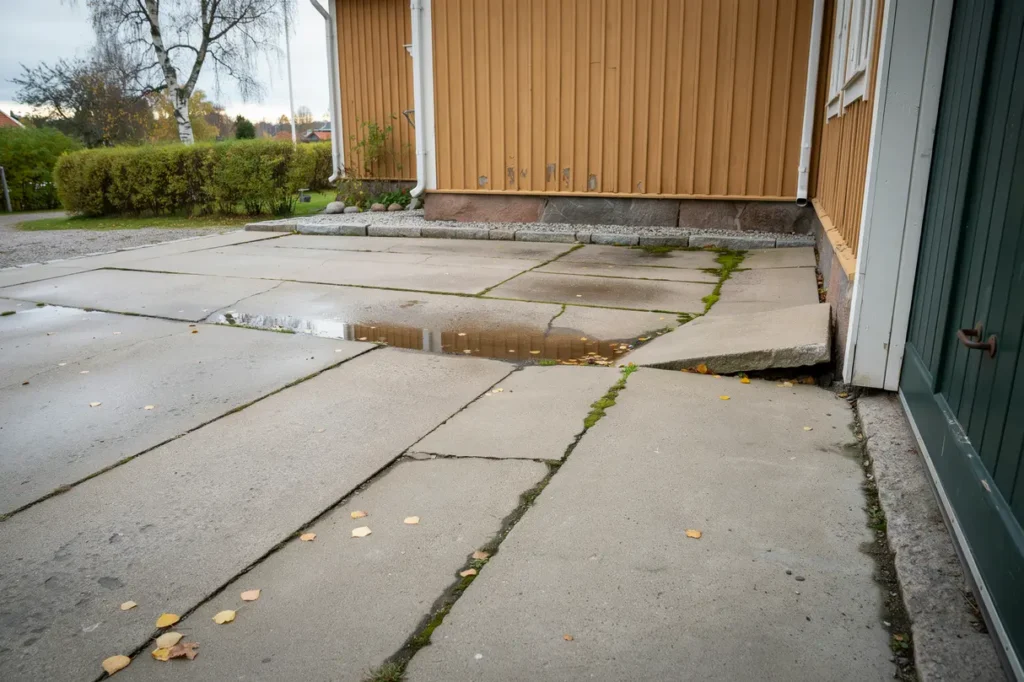 n r beh ver marksten l ggas om tecken p s ttningar och sprickor att ta p allvar